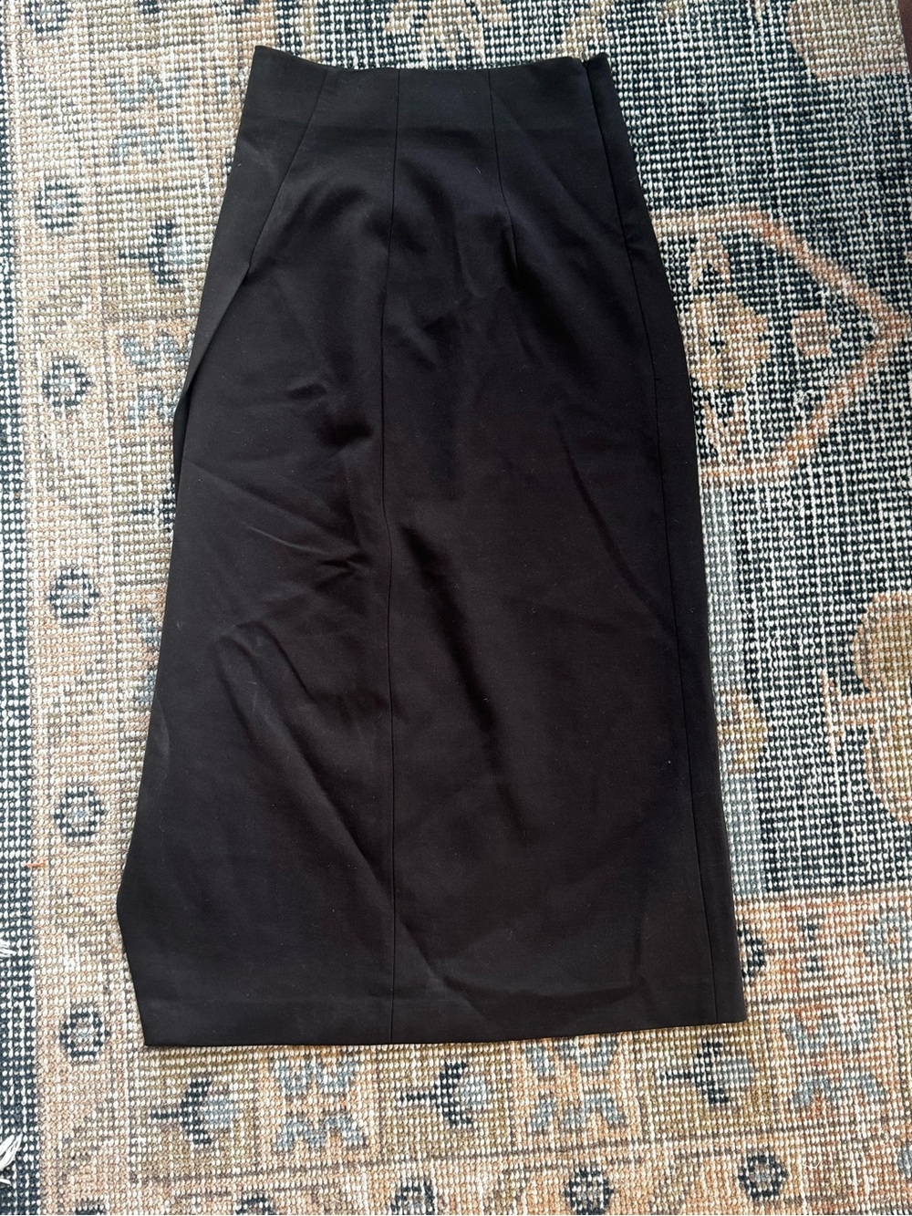Brown High-Waist Pencil Skirt